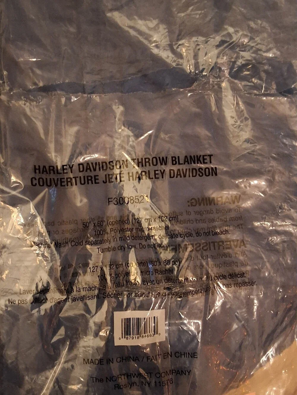 VTG NWT, Harley Davidson Fleece Blanket